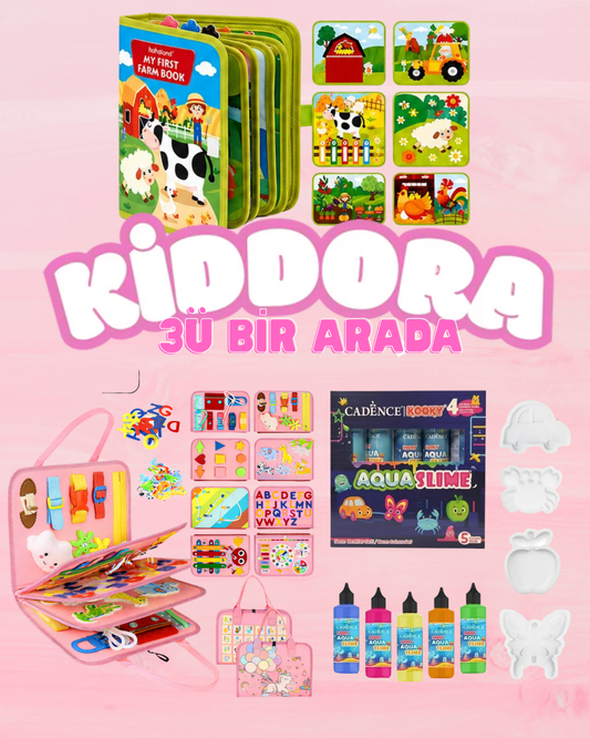 Kiddora 3ü bir arada Kız çocuk Seti