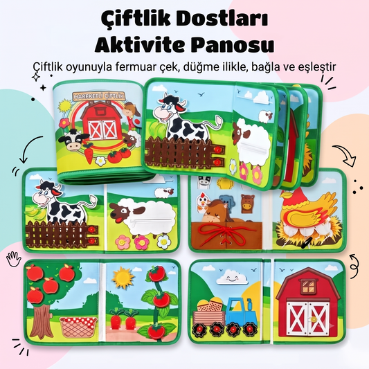 Kiddora™️ Eğitici Montessori Çiftlik Hikayesi Kitabı